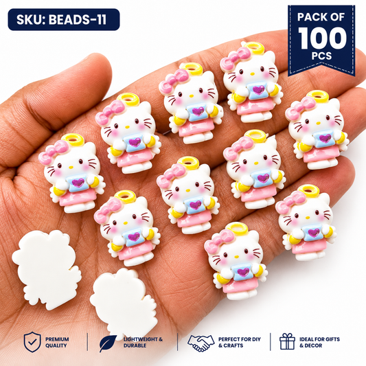 100pc Cartoon Character Beads for DIY Crafts, Accessories & Decoration (BEADS-12)