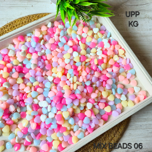 100 Grams Multi Color Beads For DIY Hair Accessories, Jewellery, Crafts Making (006)