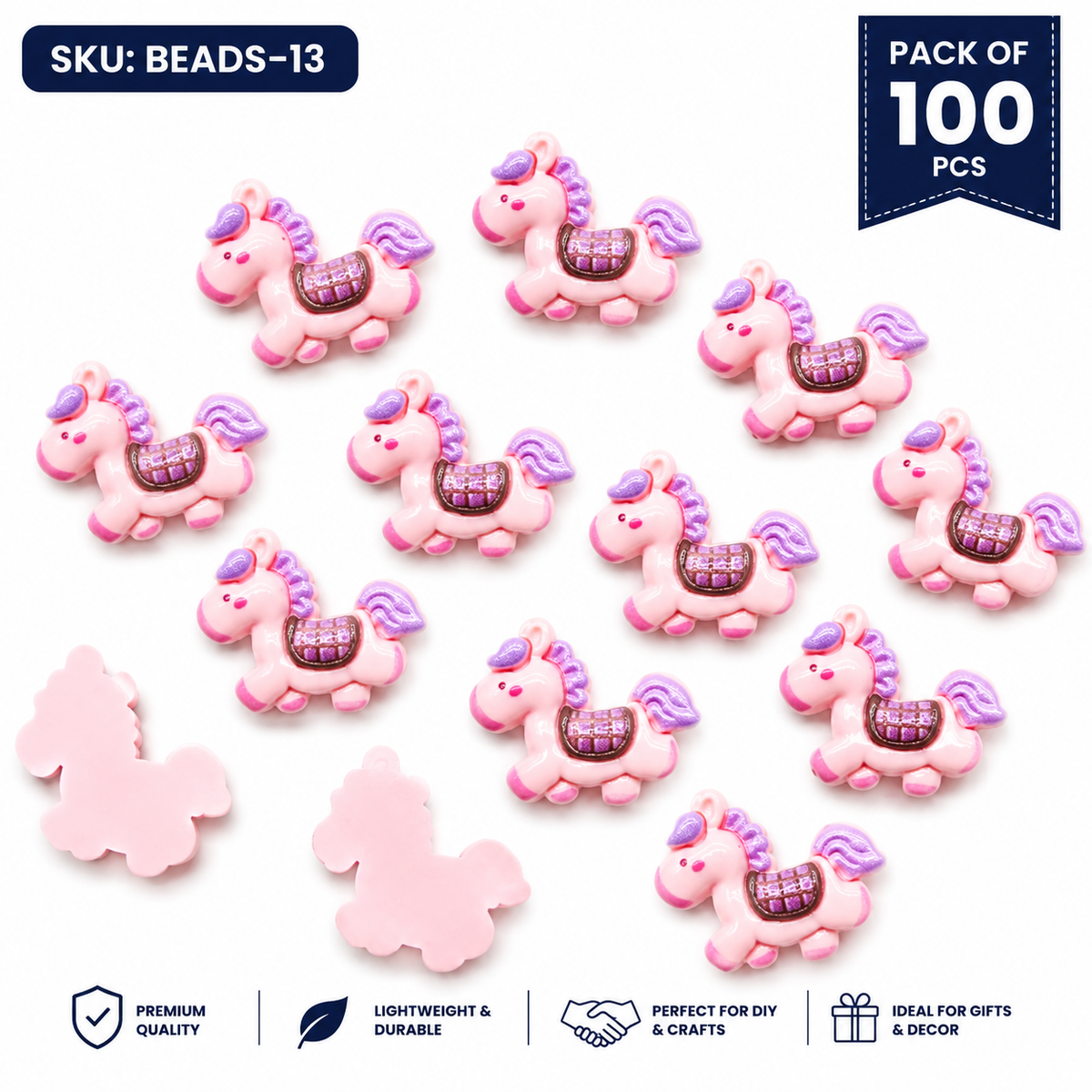 100pc Cartoon Character Beads for DIY Crafts, Accessories & Decoration (BEADS-13)