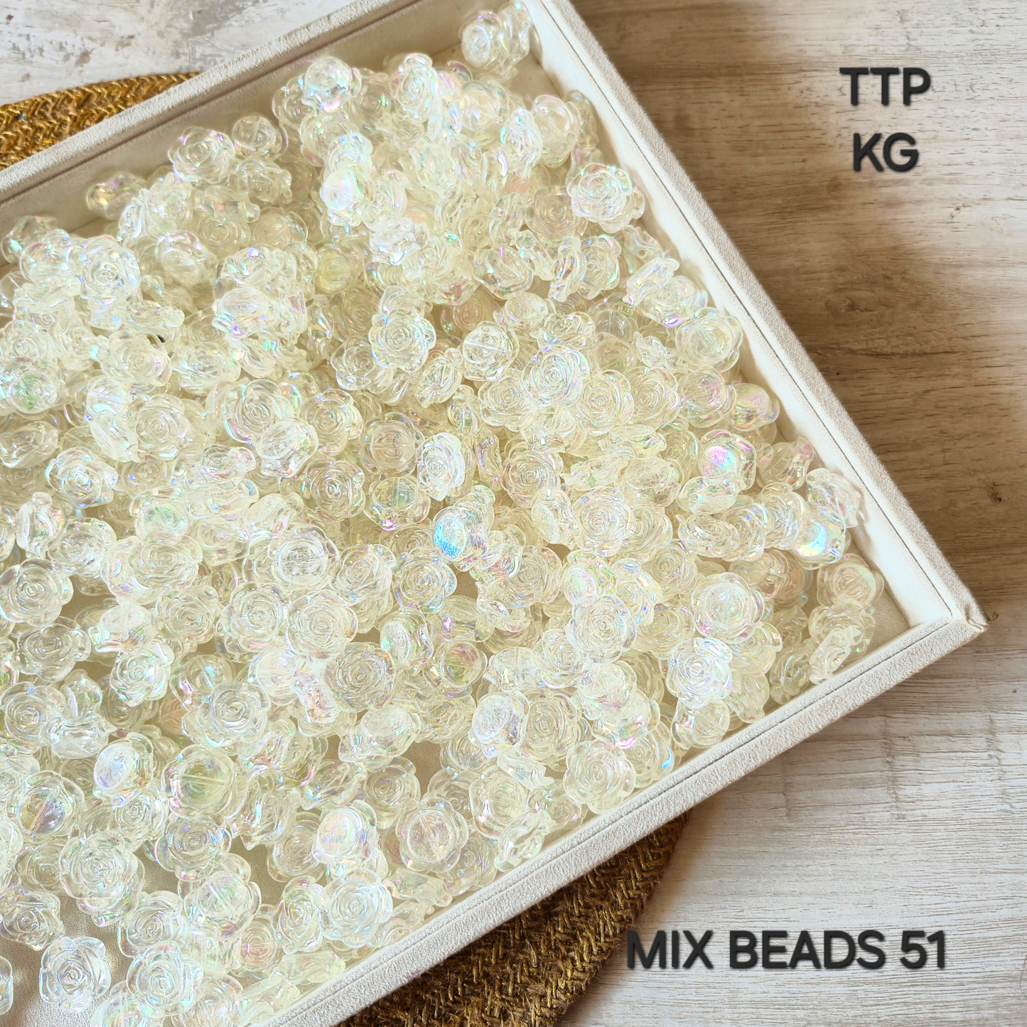 100 Grams Multi Color Beads For DIY Hair Accessories, Jewellery, Crafts Making (051)