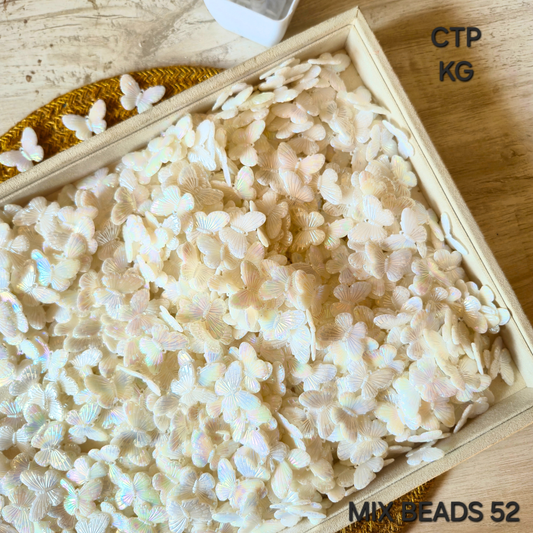 100 Grams Multi Color Beads For DIY Hair Accessories, Jewellery, Crafts Making (052)