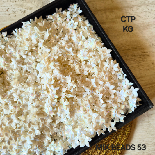 100 Grams Multi Color Beads For DIY Hair Accessories, Jewellery, Crafts Making (053)