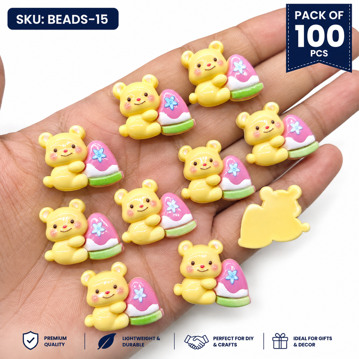 100pc Cartoon Character Beads for DIY Crafts, Accessories & Decoration (BEADS-15)