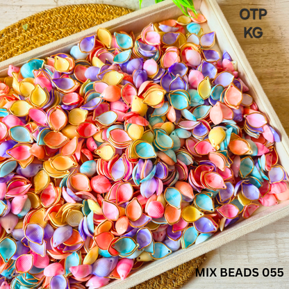 100 Grams Multi Color Beads For DIY Hair Accessories, Jewellery, Crafts Making (055)