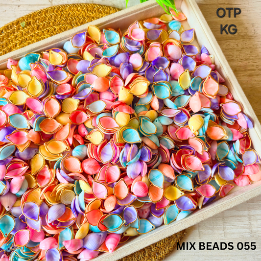 100 Grams Multi Color Beads For DIY Hair Accessories, Jewellery, Crafts Making (055)