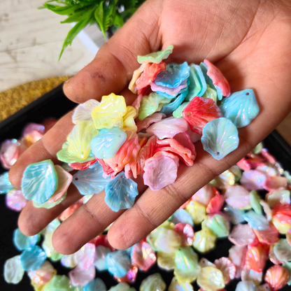 100 Grams Multi Color Beads For DIY Hair Accessories, Jewellery, Crafts Making (056)