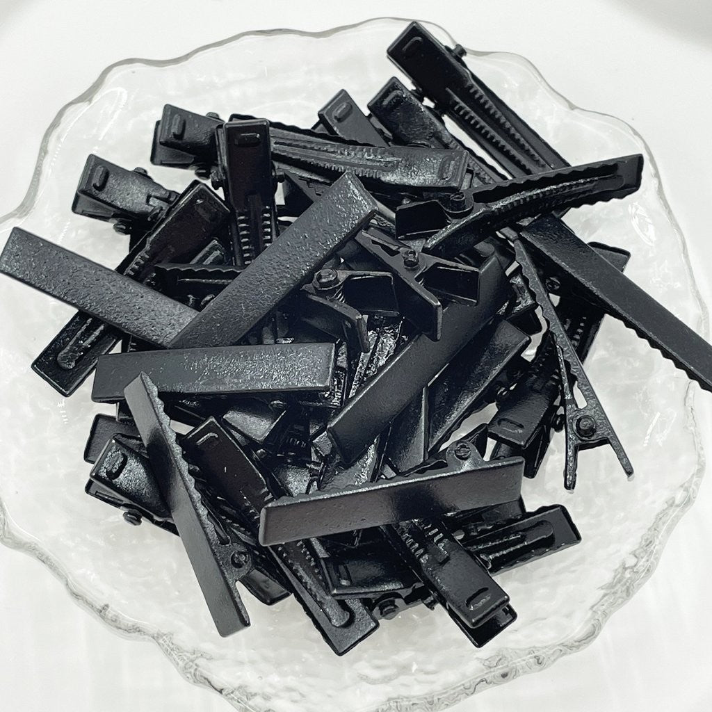 4.5cm (100pc) Black Alligator Hair Clips - DIY Crafts Hair Accessories