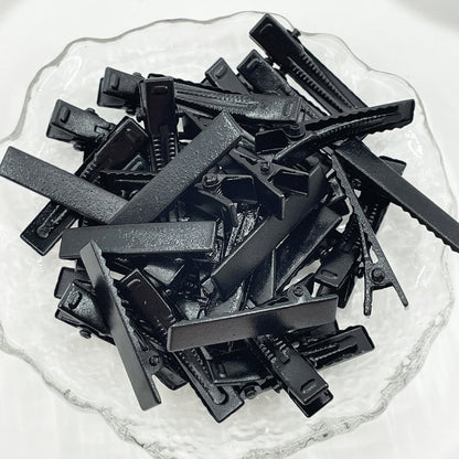 4.5cm (100pc) Black Alligator Hair Clips - DIY Crafts Hair Accessories