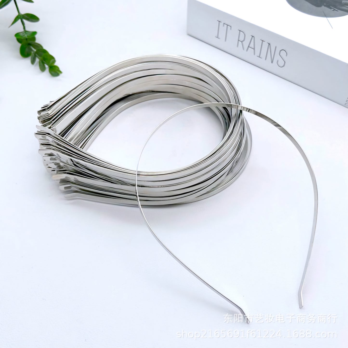 50pc Silver Metal Hair Band Base For Making Hair Accessories Hair Bands, Headbands