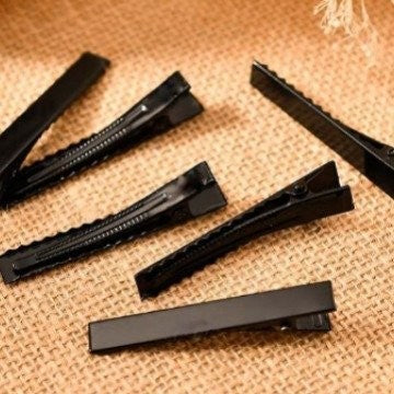 4.5cm (100pc) Black Alligator Hair Clips - DIY Crafts Hair Accessories