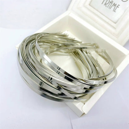 50pc Silver Metal Hair Band Base For Making Hair Accessories Hair Bands, Headbands