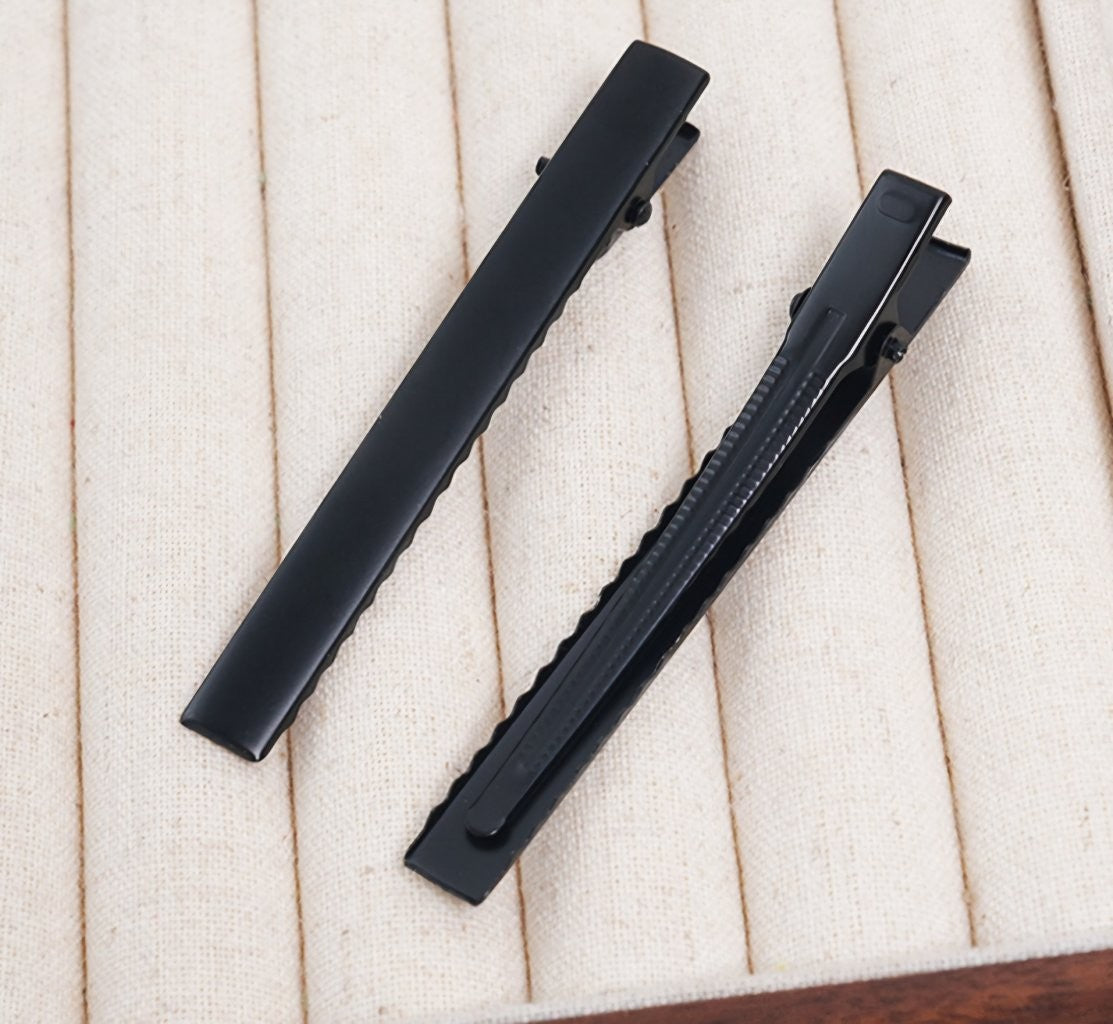 Pack Of 100pc 6.5cm Black Alligator Clips for Hair Bows