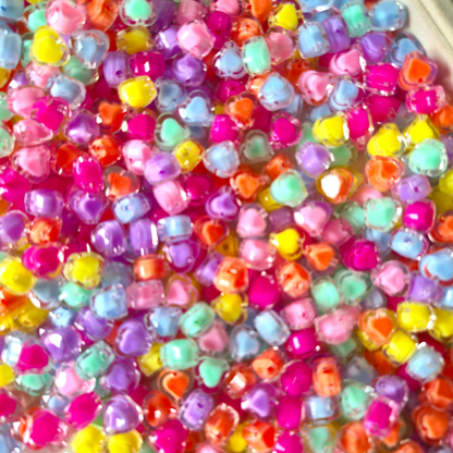 100gm Multi Color Beads For Making Hair Accessories, Jewellery, DIY Crafts (Mix Beads 66)