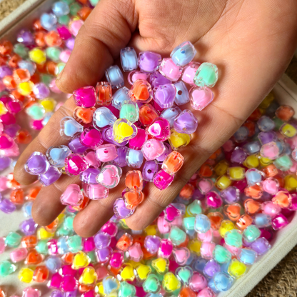 100gm Multi Color Beads For Making Hair Accessories, Jewellery, DIY Crafts (Mix Beads 66)