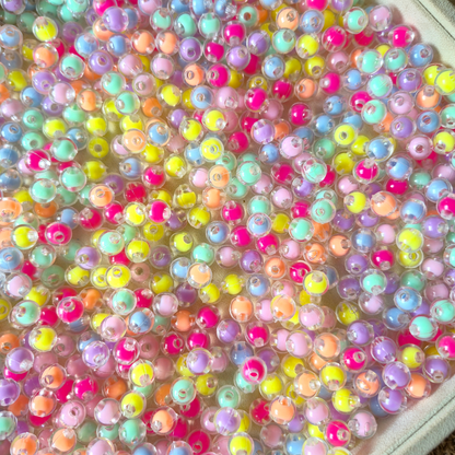 100gm Multi Color Beads For Making Hair Accessories, Jewellery, DIY Crafts (Mix Beads 67)