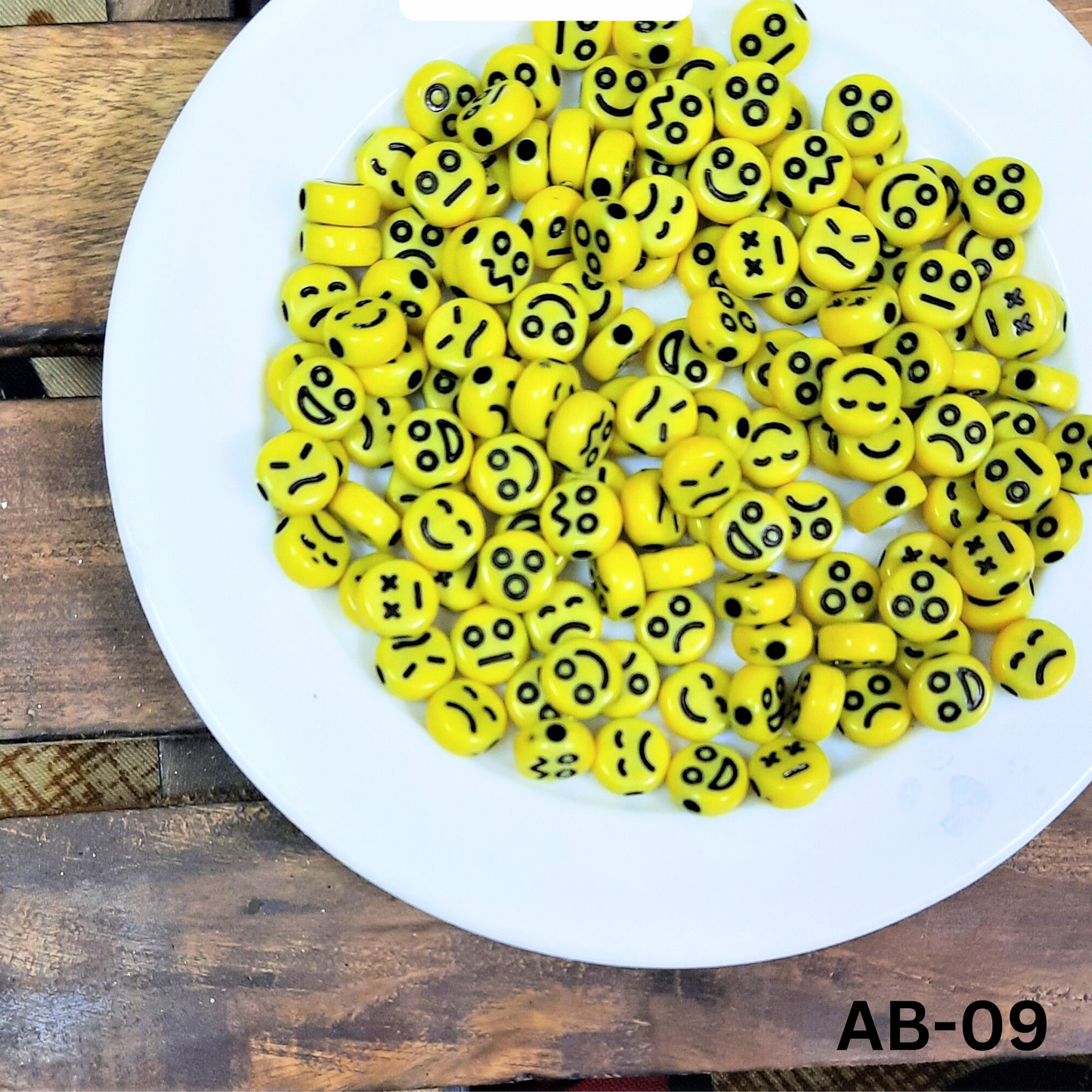 100 Grams Beads For Making Hair Accessories, Jewellery Crafts Items (AB-09)