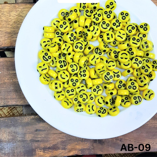 100 Grams Beads For Making Hair Accessories, Jewellery Crafts Items (AB-09)