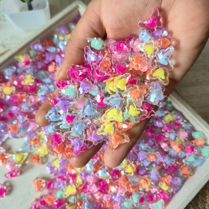 100gm Multi Color Beads For Making Hair Accessories, Jewellery, DIY Crafts (Mix Beads 68)