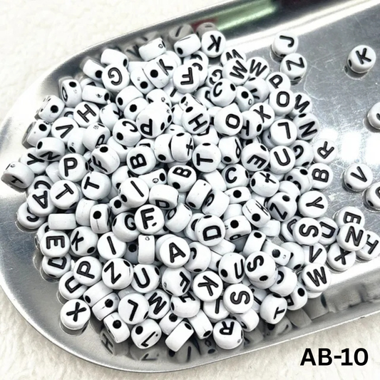 100 Grams Beads For Making Hair Accessories, Jewellery Crafts Items (AB-10)