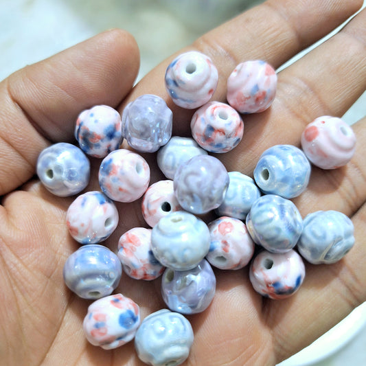 Pack of 12pc Multicolor Premium Glossy Beads
