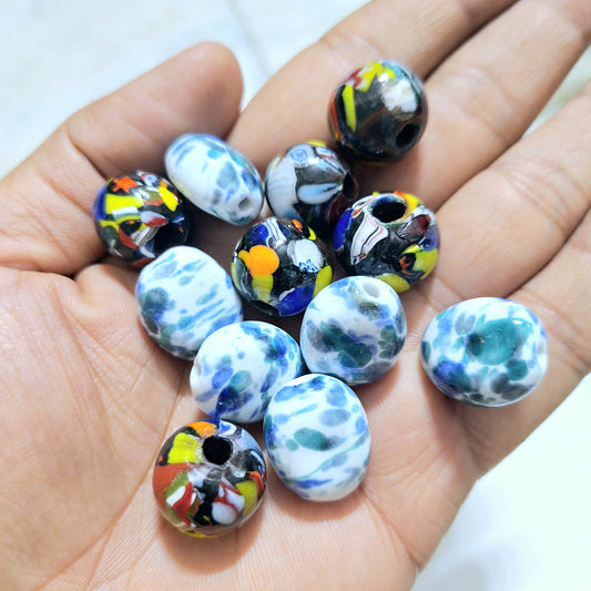 Pack of 12pc Multicolor Premium Glossy Beads