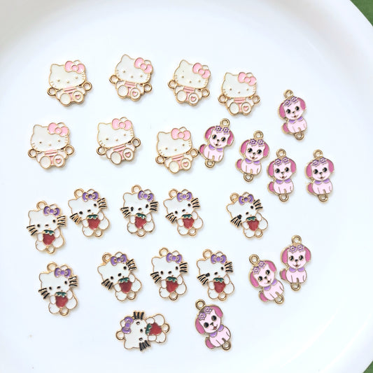 25pc Mix Designs Metal Charms For Making Jewellery
