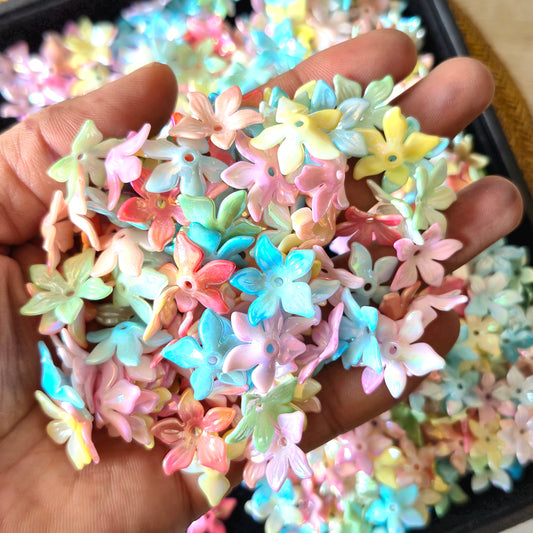 100 Grams Multi Color Beads For DIY Hair Accessories, Jewellery, Crafts Making (057)