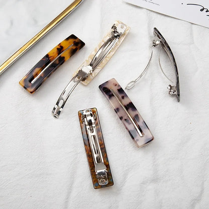 9.5cm (25pc) Barrette Snap Hair Clips Silver