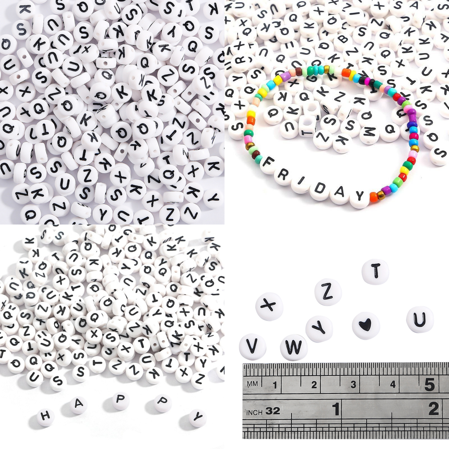 100 Grams Beads For Making Hair Accessories, Jewellery Crafts Items (AB-10)