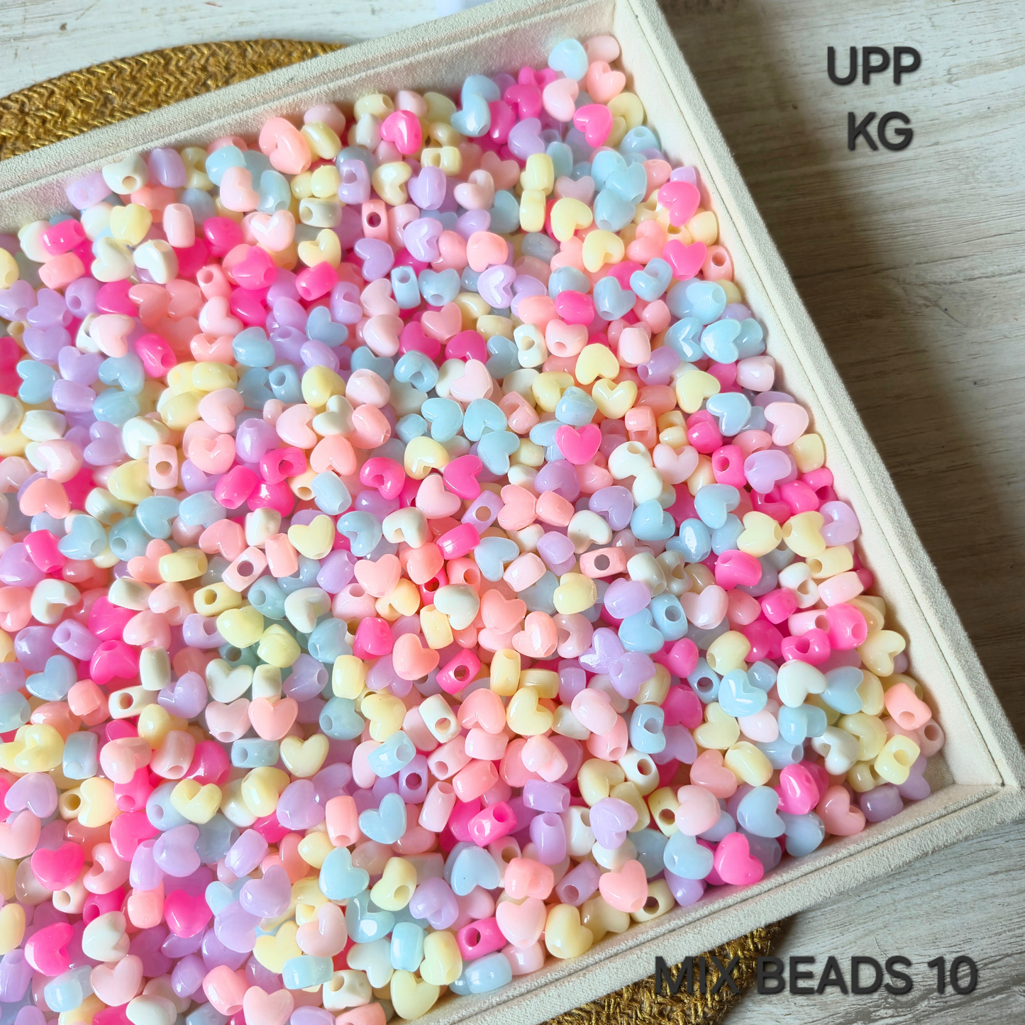 100 Grams Multi Color Beads For DIY Hair Accessories, Jewellery, Crafts Making (010)