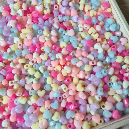 100 Grams Multi Color Beads For DIY Hair Accessories, Jewellery, Crafts Making (010)