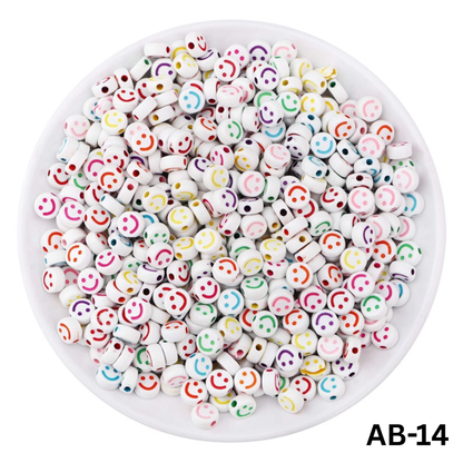 100 Grams Beads For Making Hair Accessories, Jewellery Crafts Items (AB-14)