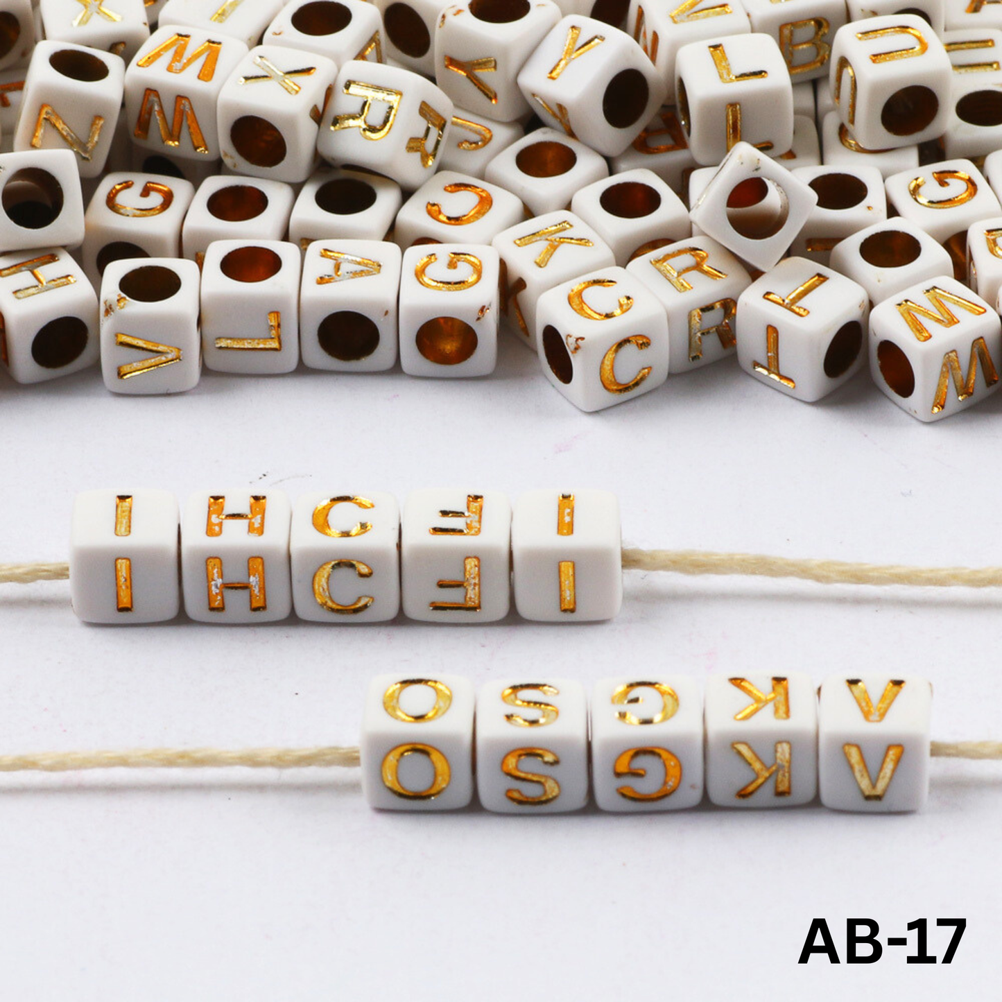 100 Grams Beads For Making Hair Accessories, Jewellery Crafts Items (AB-17)