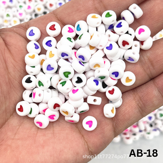 100 Grams Beads For Making Hair Accessories, Jewellery Crafts Items (AB-18)