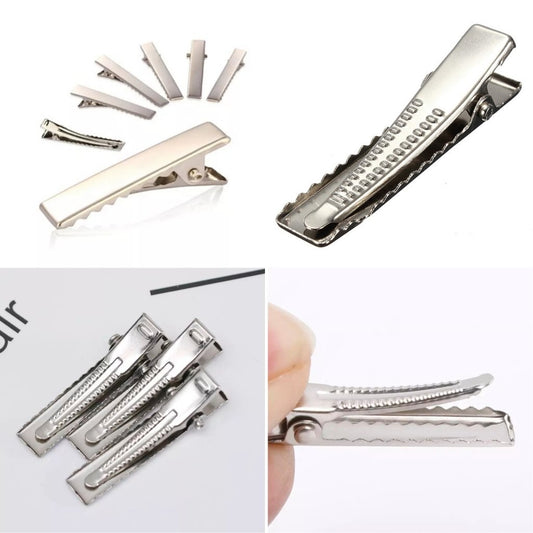 4.5cm (500pcs) Silver Alligator Hair Clips  – DIY Crafts