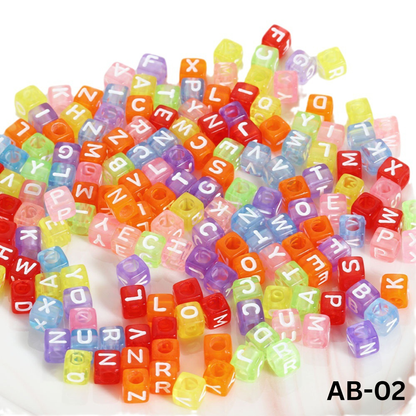 100 Grams Beads For Making Hair Accessories, Jewellery Crafts Items (AB-02)