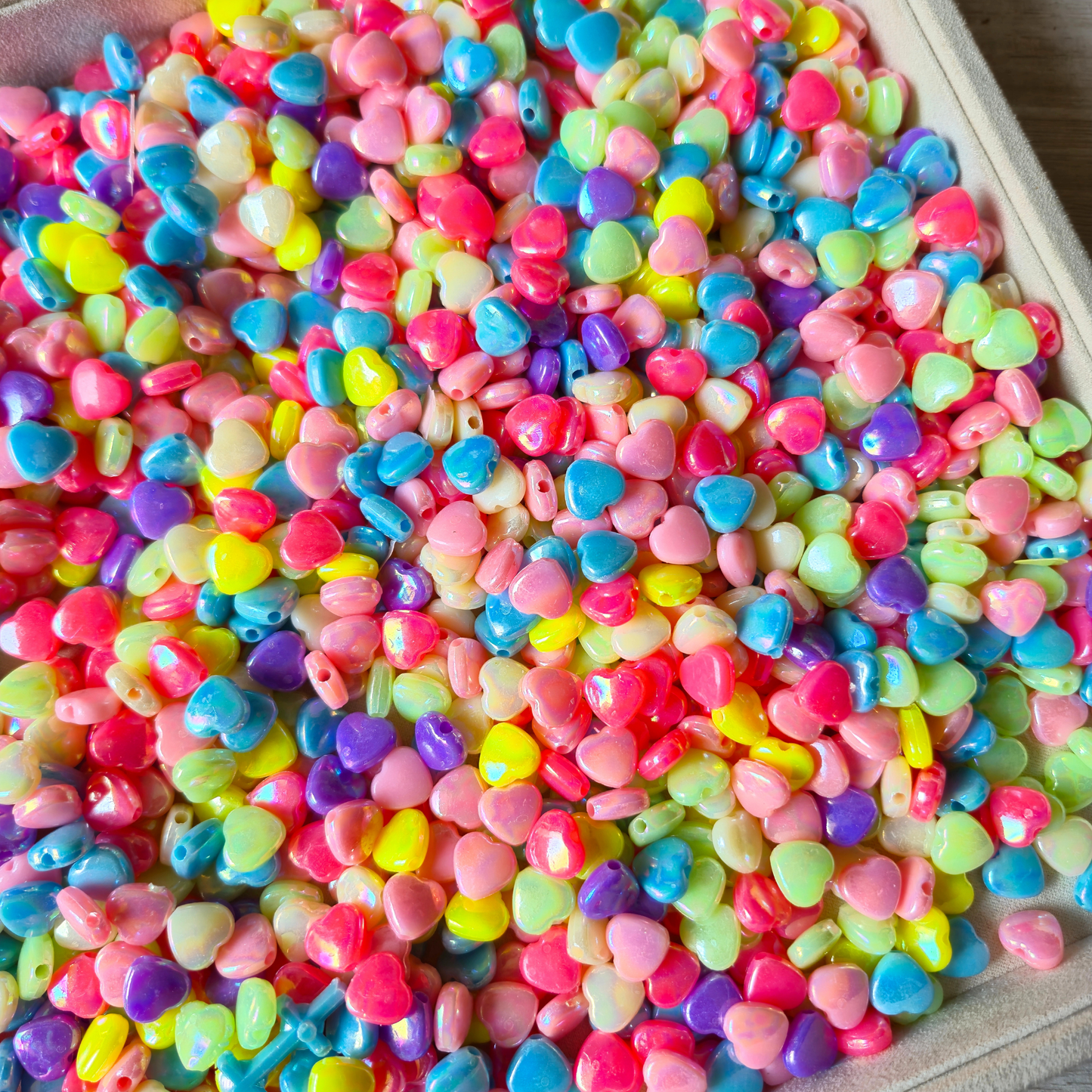 100 Grams Multi Color Beads For DIY Hair Accessories, Jewellery, Crafts Making (015)