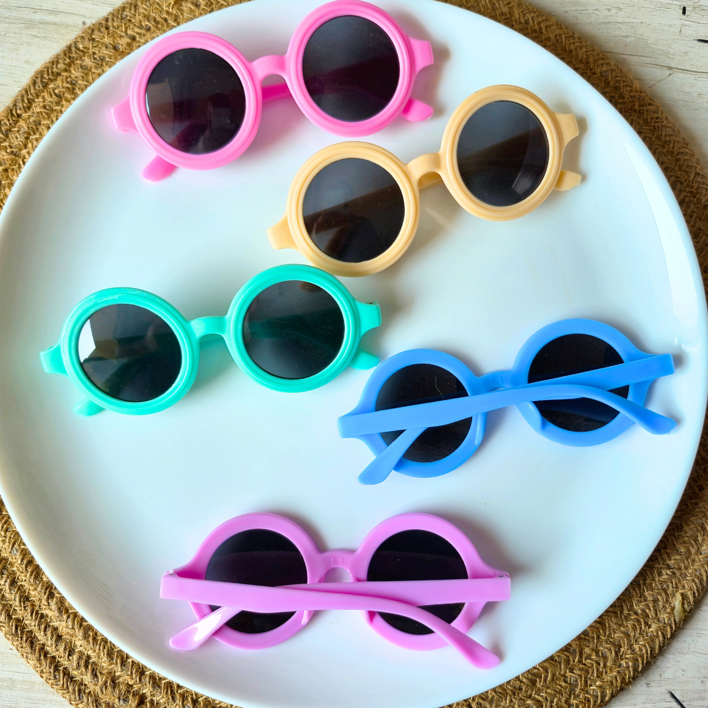 Pack of 5pcs Kids Colorful Sunglasses – DIY Craft Accessories & Party Favors SG-20