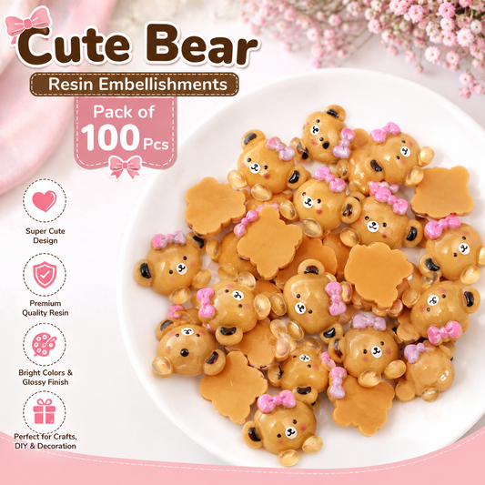 100pc Cartoon Character Beads for DIY Crafts, Accessories & Decoration (BEADS-04)