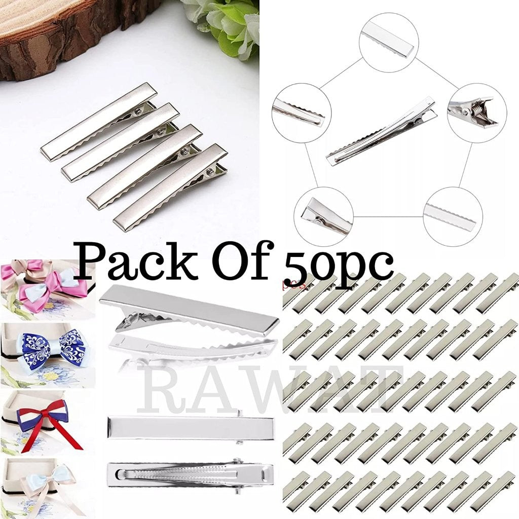 4.5cm (50pcs) Black Alligator Hair Clips  – DIY Crafts