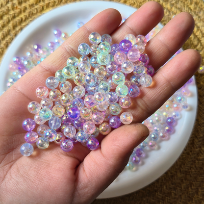 100 Grams Multi Color Beads For DIY Hair Accessories, Jewellery, Crafts Making (002)