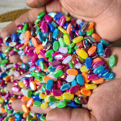 100 Grams Multi Color Beads For DIY Hair Accessories, Jewellery, Crafts Making (019)