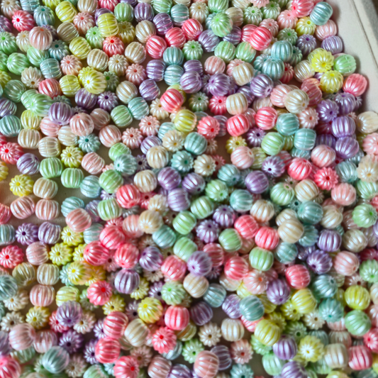 100 Grams Multi Color Beads For DIY Hair Accessories, Jewellery, Crafts Making (021)