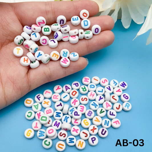 100 Grams Beads For Making Hair Accessories, Jewellery Crafts Items (AB-03)