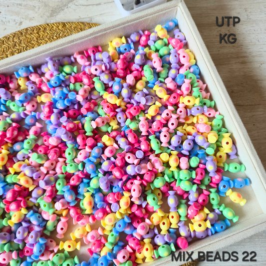 100 Grams Multi Color Beads For DIY Hair Accessories, Jewellery, Crafts Making (022)
