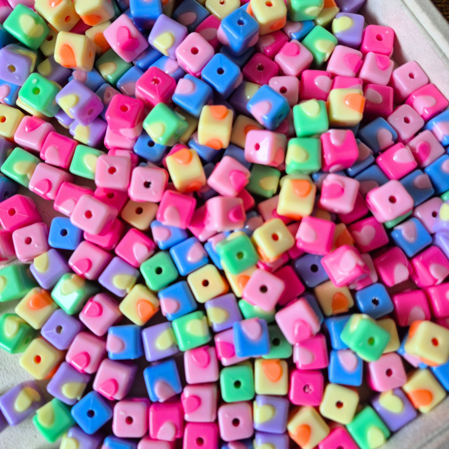 100 Grams Multi Color Beads For DIY Hair Accessories, Jewellery, Crafts Making (023)