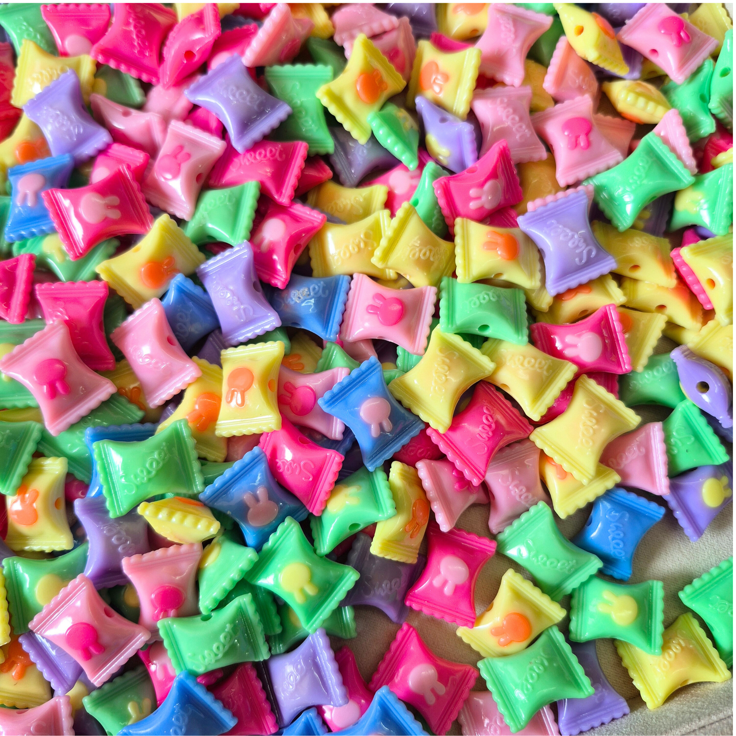 100 Grams Multi Color Beads For DIY Hair Accessories, Jewellery, Crafts Making (024)