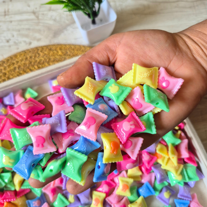 100 Grams Multi Color Beads For DIY Hair Accessories, Jewellery, Crafts Making (024)