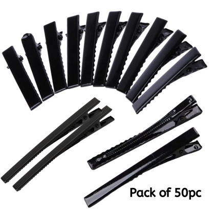7.5cm (50pc) Black Alligator Hair Clip - DIY Hair Clips