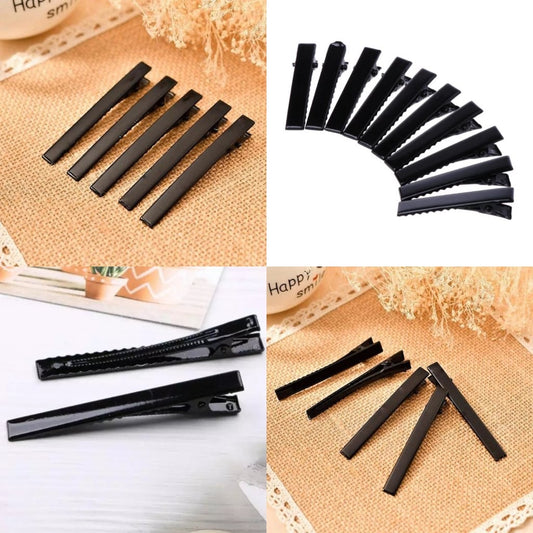 Pack Of 100pc 7.5cm Black Alligator Clips for Hair Bows